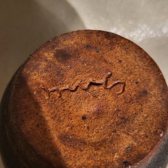 "BITOSSI Blue" Mid-century Modern Pottery Vase 6" - Picture 7 of 8